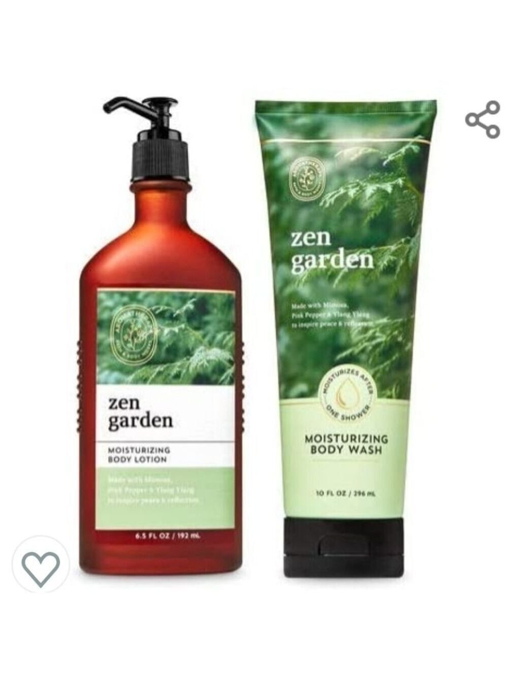 ZEN GARDEN MOISTURIZING BODY WASH & LOTION AROMATHERAPY